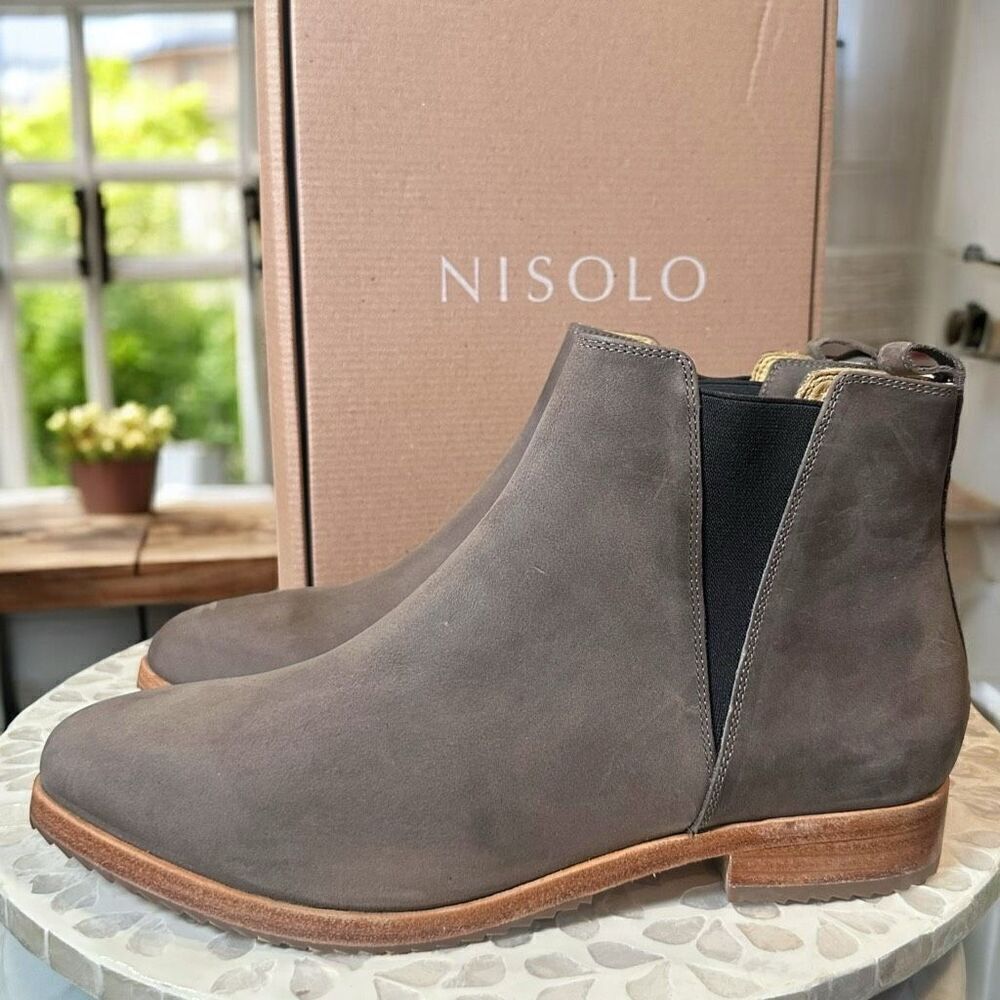 NISOLO Anthropologie $228 Chelsea Boots Women’s 11 Leather Ankle NEW Sustainable - Picture 6 of 13